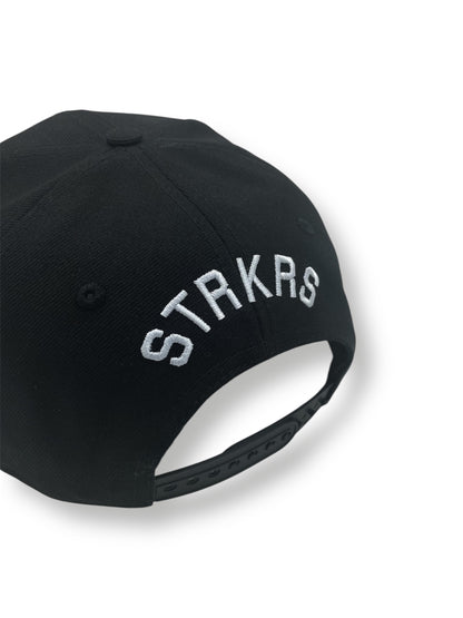 STRKRS mens women's unisex 3D embroidered wool acrylic % cotton structured six-panel snapback Perfect S  Logo cap.