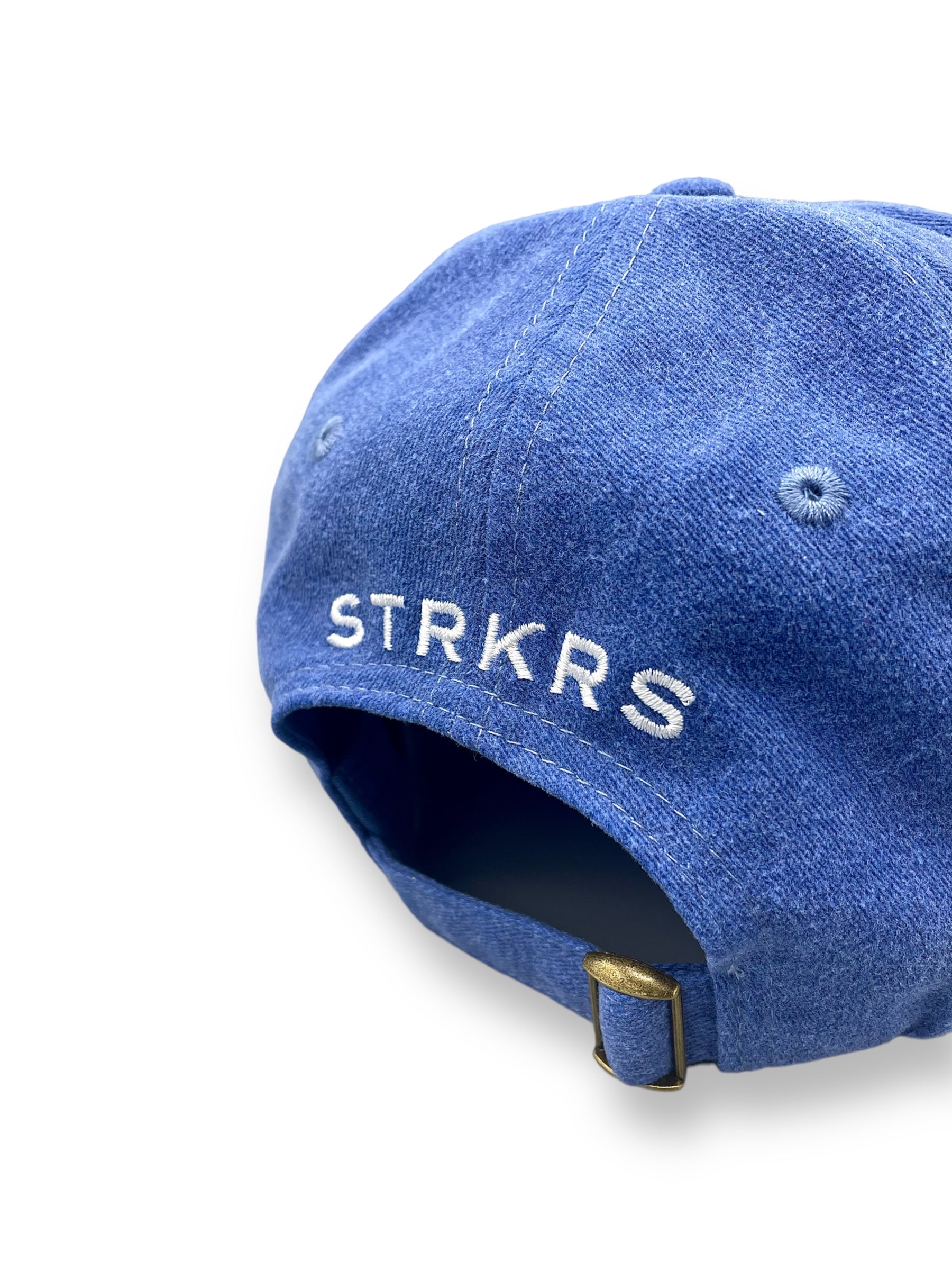 STRKRS mens women's unisex 3D embroidered 100% cotton unstructured six-panel adjustable strap cool blue revolution cap